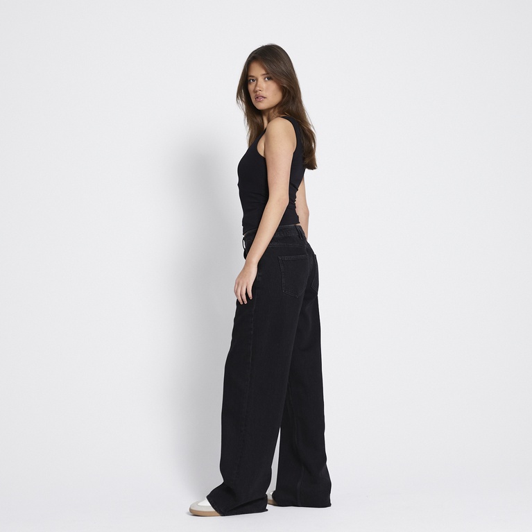 Soft feel two-way top "My" Black